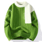 Herbst und Winter Neue Freizeitmode Farbabstimmung Trend Warmer Outdoor Bequemer Pullover Herren Strick Unterhemd