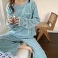 Soft Coral Velvet Warm Pajama Set for Women Cozy Loungewear Outerwear for Winter Christmas Back to School Gift ﻿