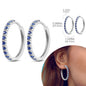 925 Sterling Silver Hoops Earrings Hypoallergenic Hoops Earrings With Zirconia Fashion High Quality Jewelry for Women Girls