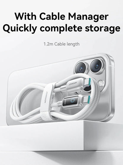 Joyroom 100W USB C Kabel Automatische Abschaltung Schnellladekabel Typ C für iPhone 16 15 Pro Max Xiaomi Samsung S-A55