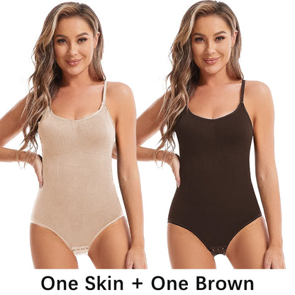 Drop Shipping Damen Sexy Shapewear Nahtlos Schlankmachender Po-Former Shaper Glättender Bodysuit Offener Schritt Hochelastische Bodysuits