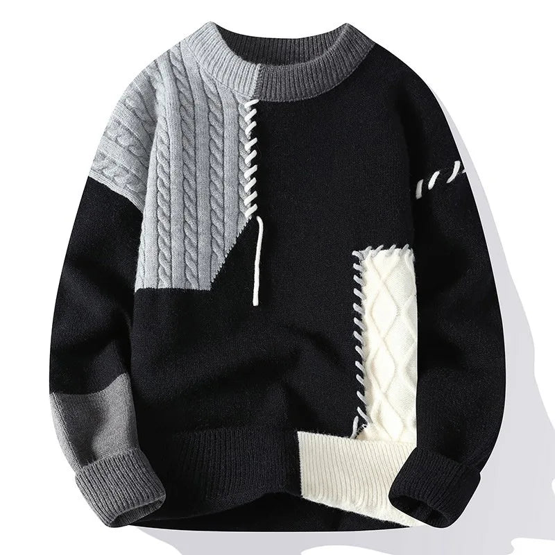 Thiened Men's Knitted Sweater Youthful Sle Base Layer Warmth Student Model Korean Trend Autumn Winter Faion Knitwear