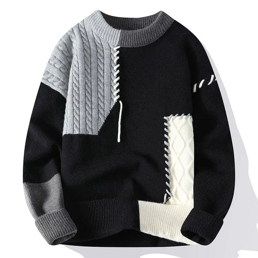 Thick Knitted Sweater Trend Base Layer Winter Heavy Pullover