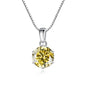 JoyceJelly 1 CT Real Moissanite Pendant Necklace For Women Royal Blue Color Moissanite 925 Sterling Silver Wedding Fine Jewelry