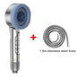 4 Modes Self-cleaning Shower Head with Silicone Brush One-Key Stop Water Massage High Pressure ABS Showerhead with Filter