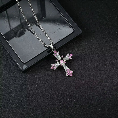 European And American Fashion Personality Retro Gothic Cross Necklace For Men And Women Street Hip-Hop Trendsetters Versatile Pe