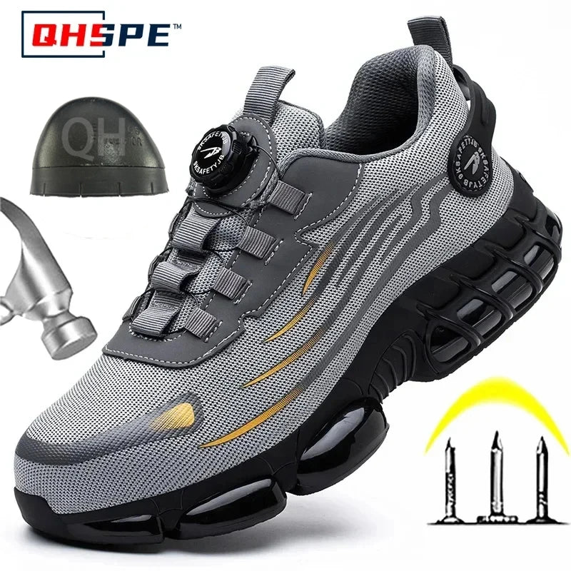 Men's Rotating Safety Work Shoes Anti-Smash Sport