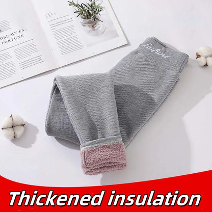 2025 New Warm Leggings Fashion Women Letter Print Autumn Winter Adding Thick Pencil Pants Casual Stretchy Fleece Slim Legging