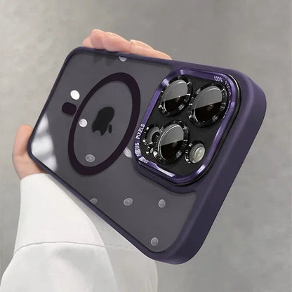 Magnetic Metal Lens Case – iPhone 11–17 Pro Max Plus
