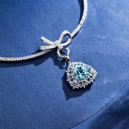 Lab Grown Diamond Necklace | 9K White Gold | Custom Fine Jewelry