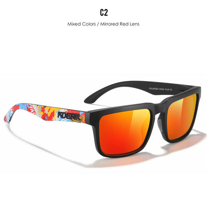 KDEAM Große quadratische Herrensonnenbrille Polarisierte photochrome Übergröße Sonnenbrille Mode Damensonnenbrille Verbesserte Version