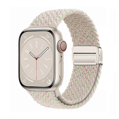 Geflochtenes Band für Apple Watch Armband 44mm 40mm 45mm 46mm 49mm 41mm 38 Magnetisches Nylonarmband iWatch Serie SE 7 6 8 9 10 Ultra 2