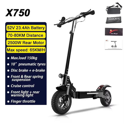 Adult Off-Road Foldable E-Scooter 36V-72V Options