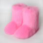 Women's Winter Snow Boots Outdoor Luxury Furry Faux Fox Fur Boots Woman Plush Warm Platform Shoes New Fashion Bottes Big Size 46