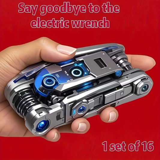 16-in-1 Socket Wrench Set | Non-Slip Universal Tool