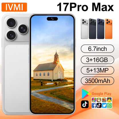 17 Pro Max 6.7" Smartphone 3GB+16GB 5MP+13MP Camera