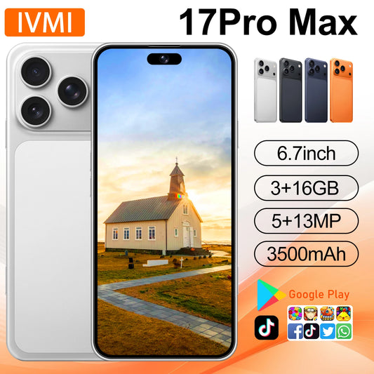 17 Pro Max 6.7" Smartphone 3GB+16GB 5MP+13MP Camera