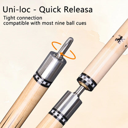 ADAMII Billiard Cues Pool Cue Stick Nine Ball Arm Maple Shaft The Irish Line Grip 1/2 Split Cue Uni-Lock Joint Tip Size 12.5mm