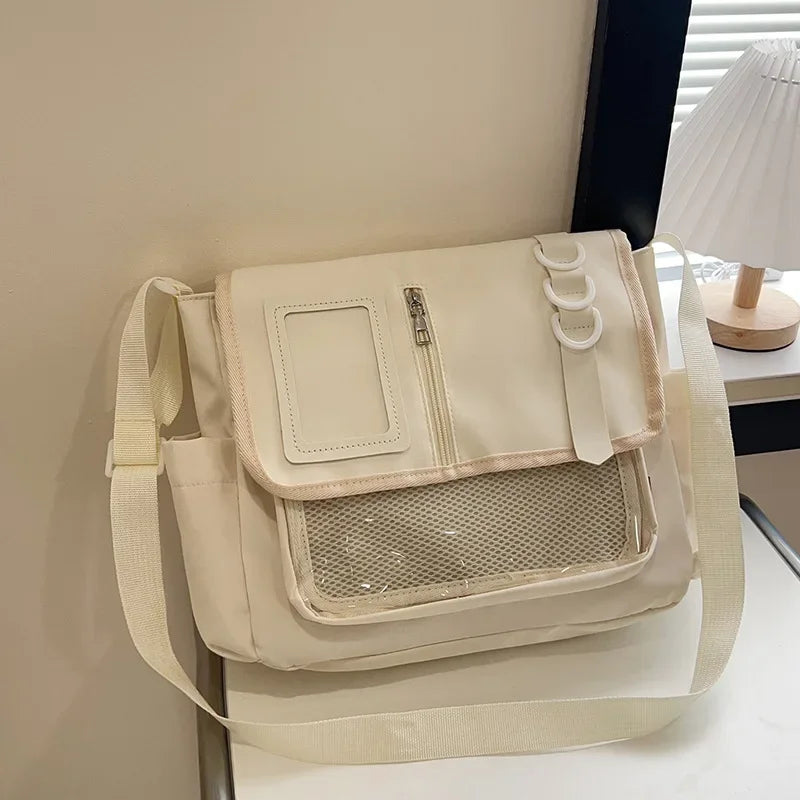 Bags for Girls New Transparent Itabag Shoulder Crossbody Bag  Badges Display Plate Ita Bag