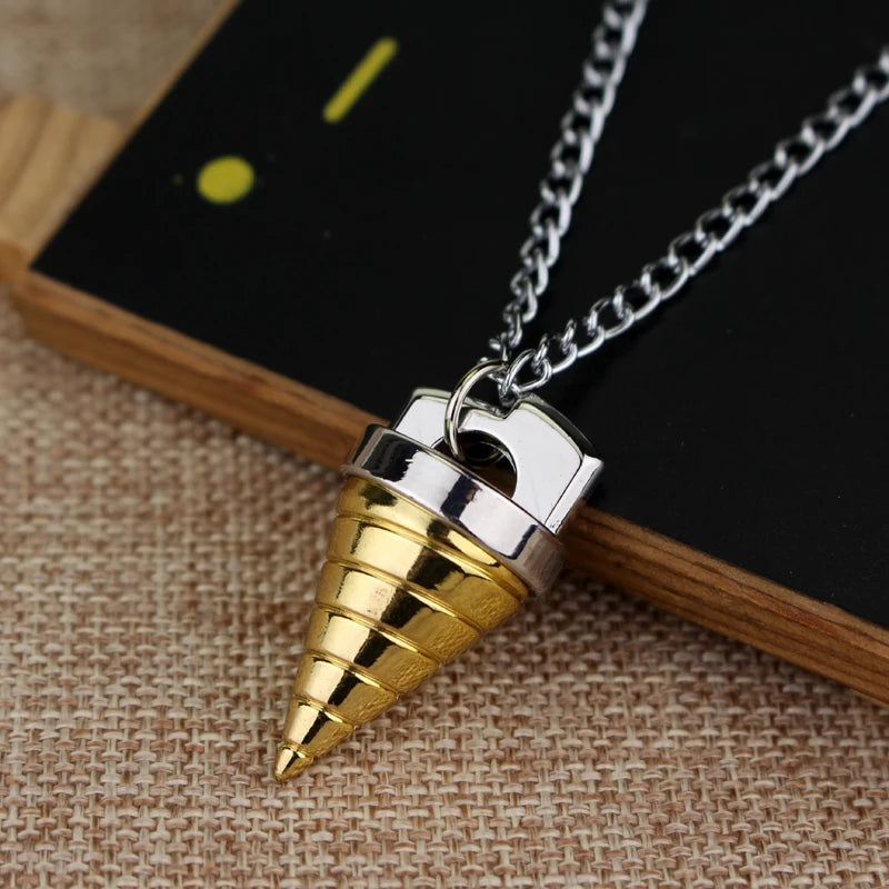 Anime Tengen Toppa Gurren-Lagann Necklaces Simon Ganman Spiral Pendant Necklace For Women Men Hold Accessories Jewelry Decor