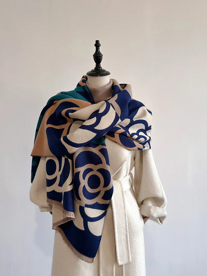 Cashmere Scarf for Women Thick Warm Winter Blanket Brand Female Luxury Quality Shawl Wrap Bufanda 2024 Poncho Echarpe Pashmina