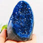 Uruguayan Blue Quartz Geode Cluster | Home Office Decor