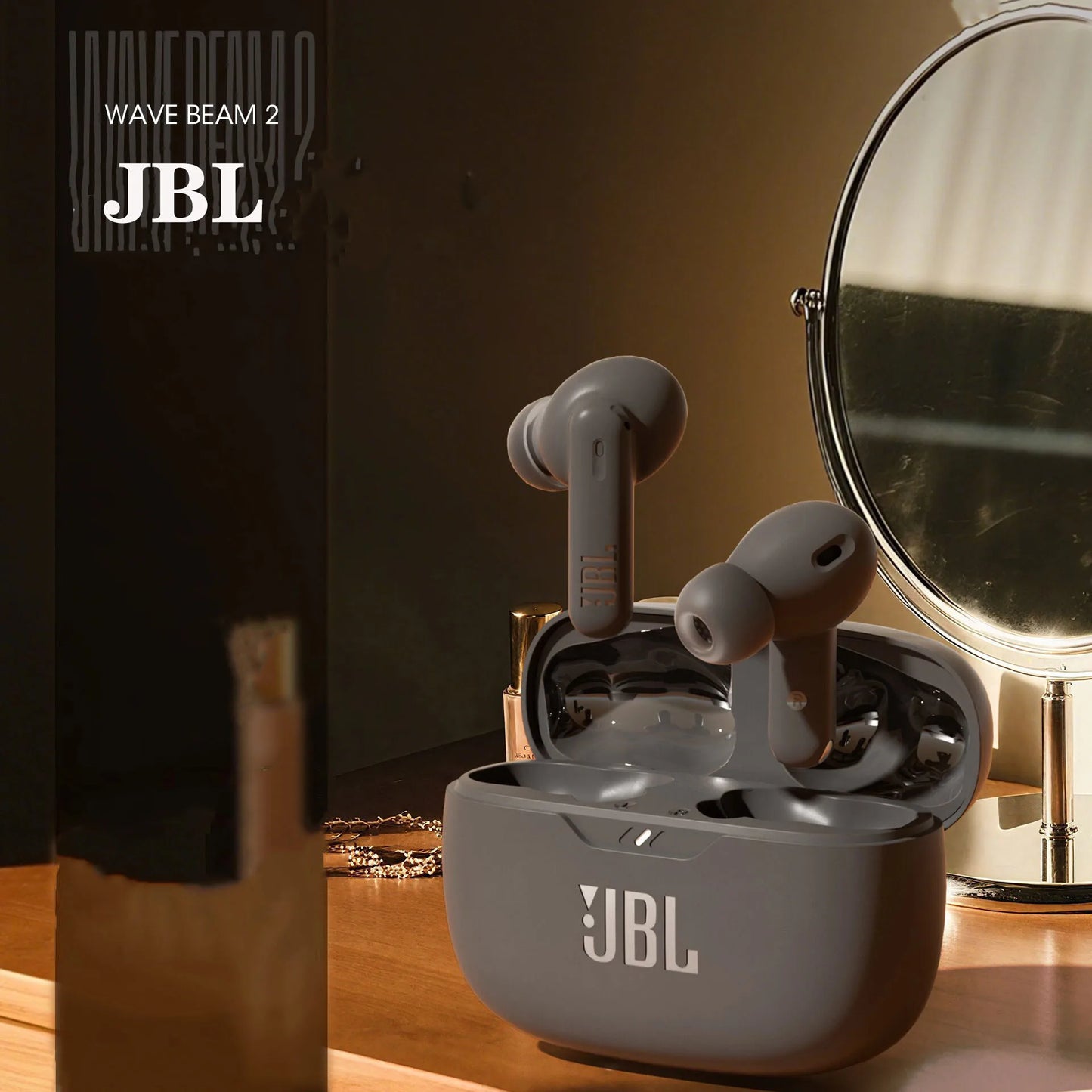 JBL Wave Beam 2 – Active Noise Cancelling Earbuds, 40Hr Battery, IP54