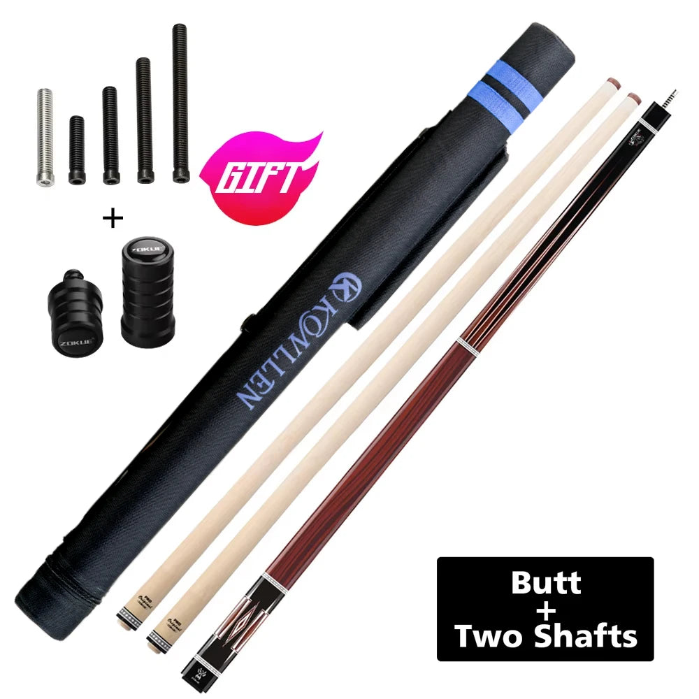 ZOKUE Carom Stick Professional Carom Billiard Cue Korean 3 Cushion Billiard Cue Carom Taper 12mm Tip 142 cm Libre Cue with Case