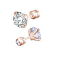 TOP 4 Color Titanium Steel Stud Earrings for Men Women CZ Zircon Screw Silver Black Rose Golden Earring Best Gift Jewelry