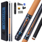 Kovallen pool cue with accessories and packaging on a white background