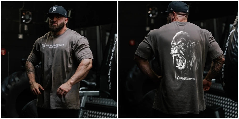 SILVERBACK Men's Oversized Cotton Gym Wear Tee-Shirt