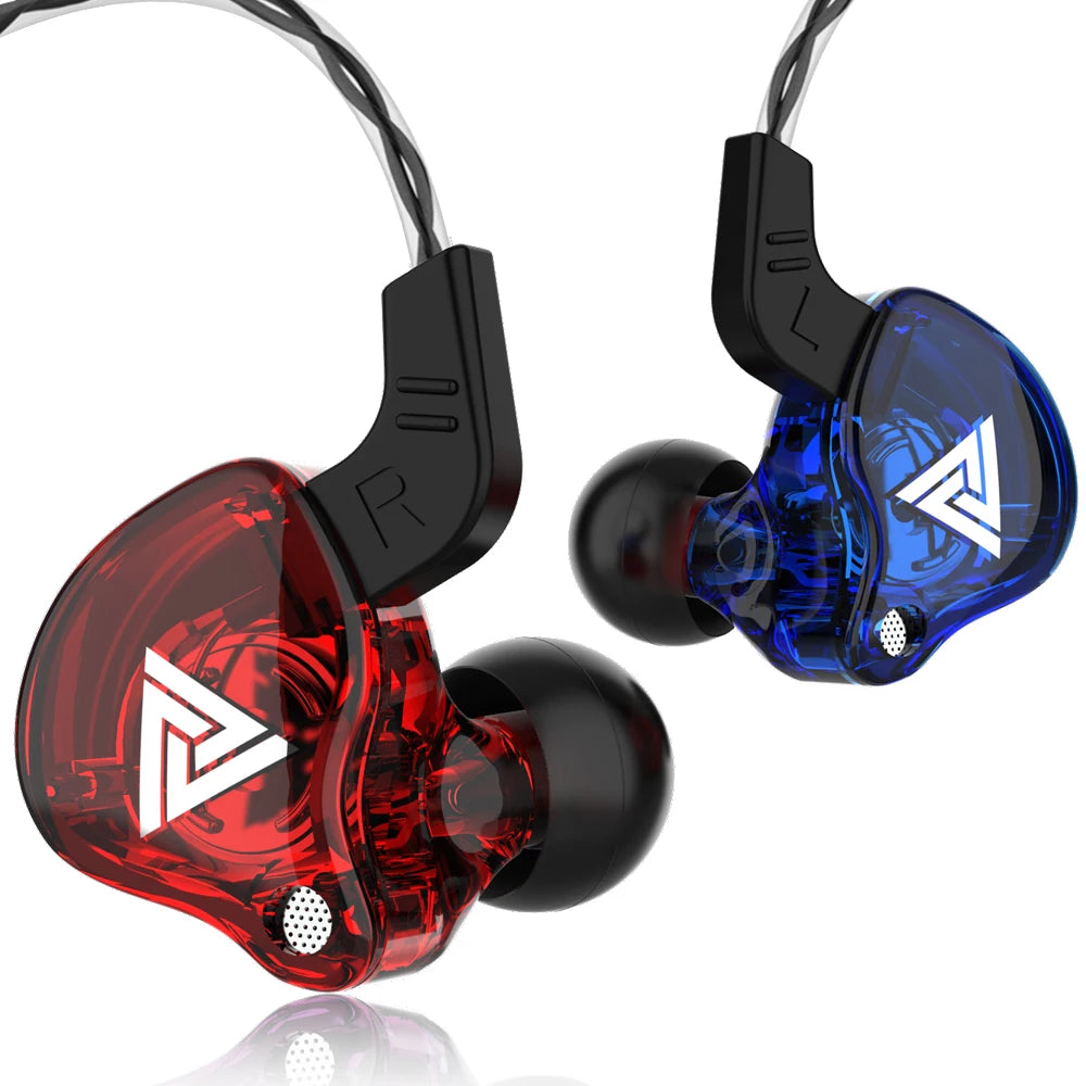 Original QKZ AK6 In-Ear-Kopfhörer mit 6 dynamischen Treibern und Mikrofon, Stereo-Sport-HIFI-Subwoofer-Headset, Monitor-Ohrhörer
