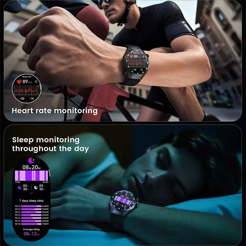 2025 New GUHUAVMI GT5 Pro Smart Watch Men HD AMOLED Screen GPS Motion trajectory HeartRate Bluetooth Call 1.52" SmartWatch IP68