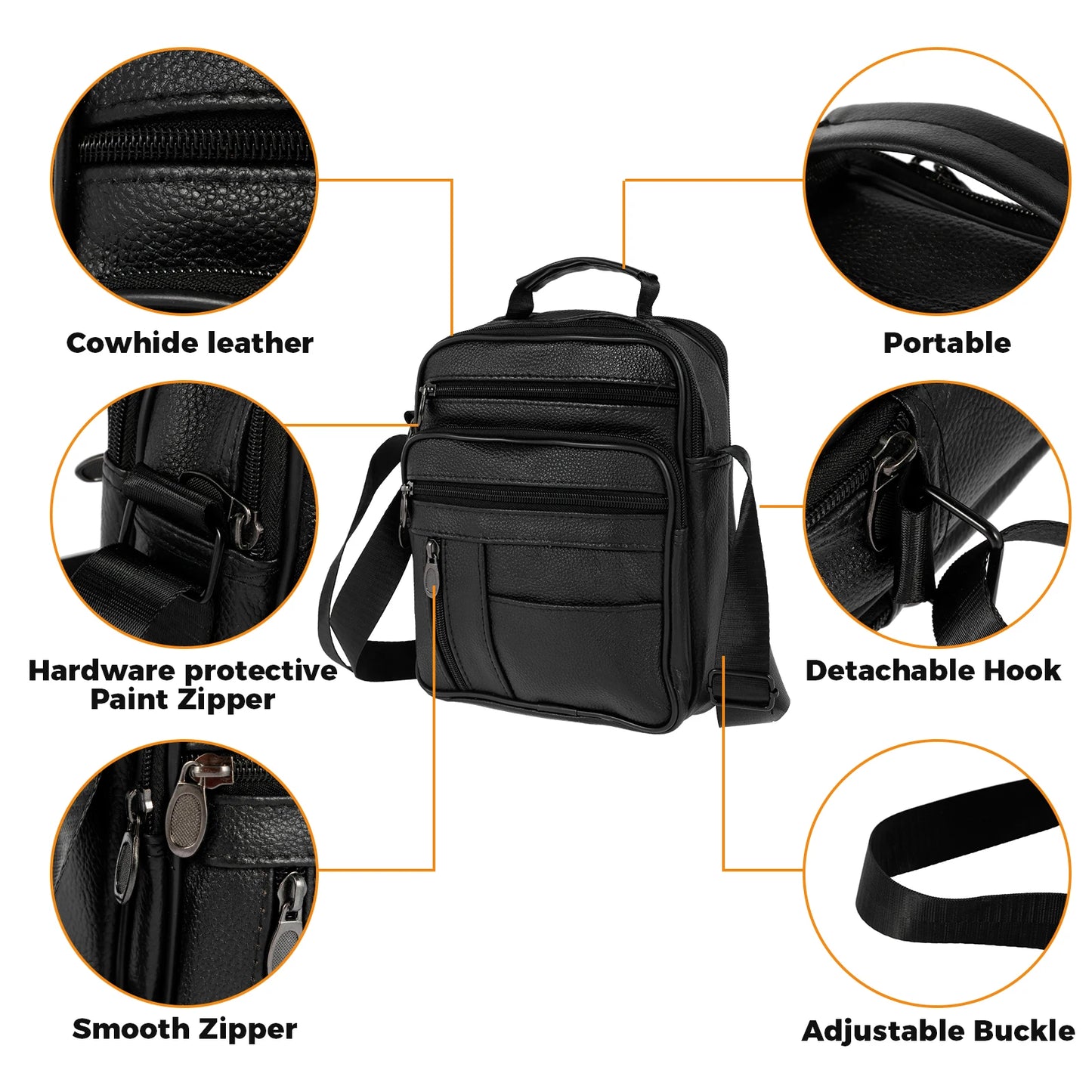 Men's PU Leather Crossbody Shoulder Bag – Summer Travel Chest Bag