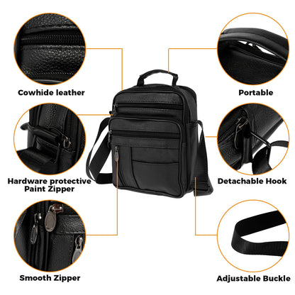 Men's PU Leather Crossbody Shoulder Bag – Summer Travel Chest Bag