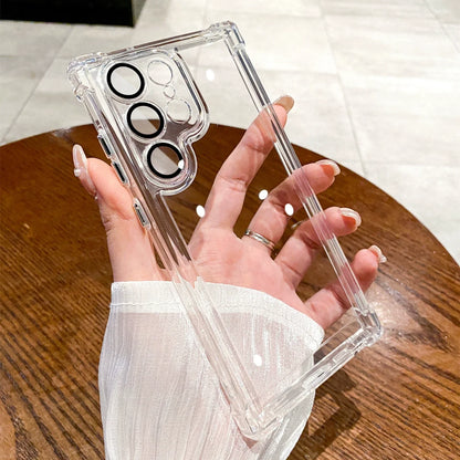 Luxury Plating Clear Case Samsung S24 S25 S23 | Shockproof