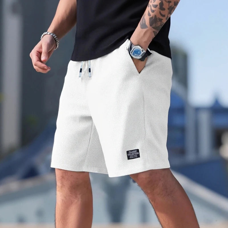 Herren-Shorts, lässige Herrenhosen, Herren-Bermudashorts, Herren-Sporthosen, neues modisches Strukturgewebe, atmungsaktive Hosen, geeignet für den täglichen Freizeitgebrauch und Sport