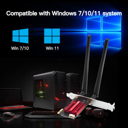 FENVI AC1200 WiFi 5 PCIe Adapter Dual Band Bluetooth