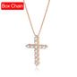 3mm 4mm 5mm Moissanite Cross Necklace GRA Certified S925 Silver Jesus Pendant Neck Chain for Women Engagement Bridal Fine Jewely