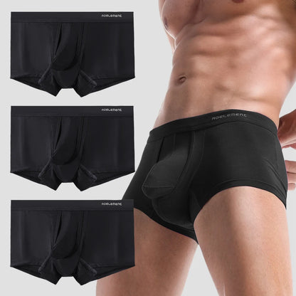 3PCS Men's Ice Silk Separation Underwear Briefs