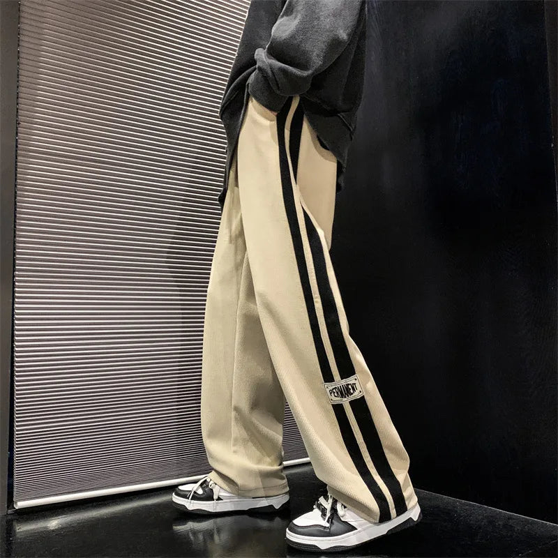Corduroy Wide Leg Pants Men's Loose Casual American Style Straight Leg Trousers for Couples Fashionable New Arrival