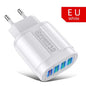 48W QC3.0 Fast Charger 4-Port USB EU Travel Adapter