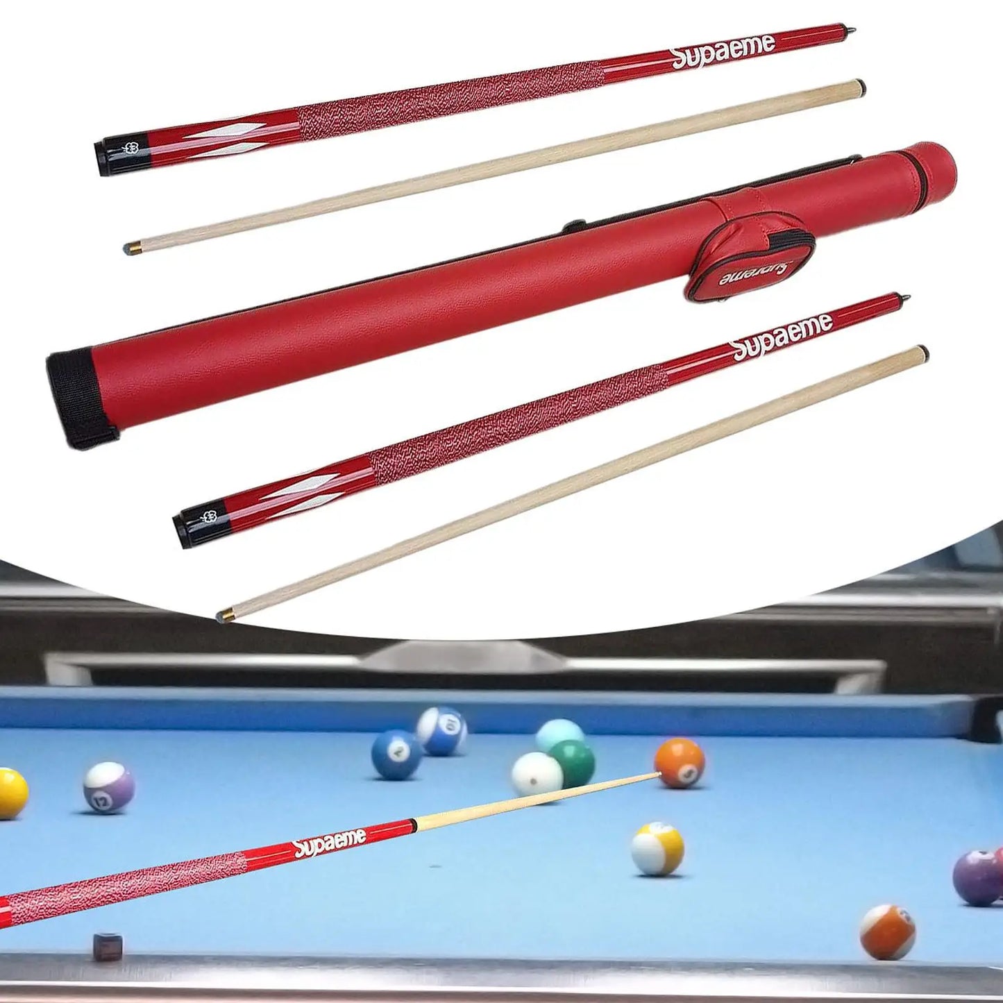 Pool Cue Two Sections Pool Stick for Billiard Players Adults Competition