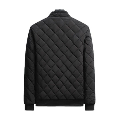 Herbst Winter Bomberjacke Herren Rautenmuster Fleece gefüttert Freizeitjacke Herren Mode Kleidung 2023 Brandneue Slim Fit Jacke