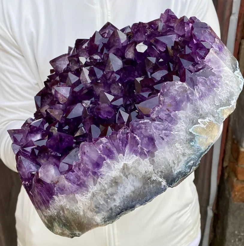 Natural  Amethyst Quartz Purple Crystal Cluster Healing Stones Specimen Home