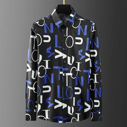 Teglex Men's Slim Lapel Long Sleeve Shirt 6XL