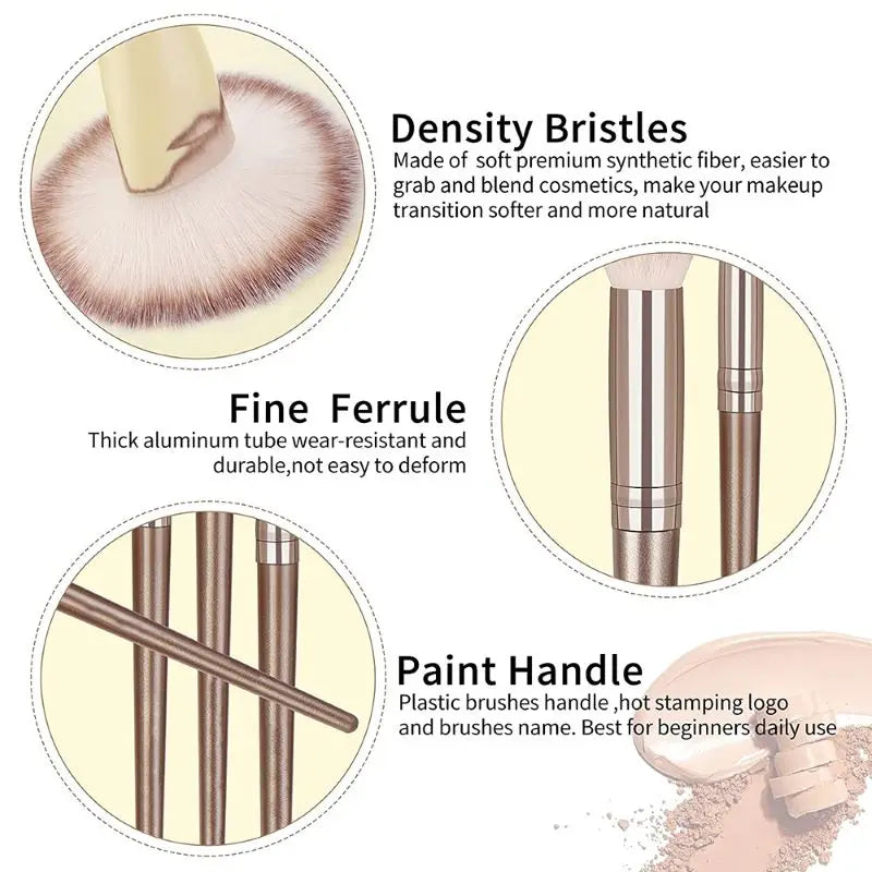 Professionelles 3-20-teiliges Make-up-Pinsel-Set, weiche, flauschige Foundation-Lidschatten-Concealer-Verblendpinsel, Rougepinsel Kabuki Damen Beauty Tool