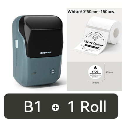 NIIMBOT B1 Portable Thermal Printer With Tapes 2 Inch Adhesive Label Printer Mini Bluetooth Sticker Maker Support Smartphones PC