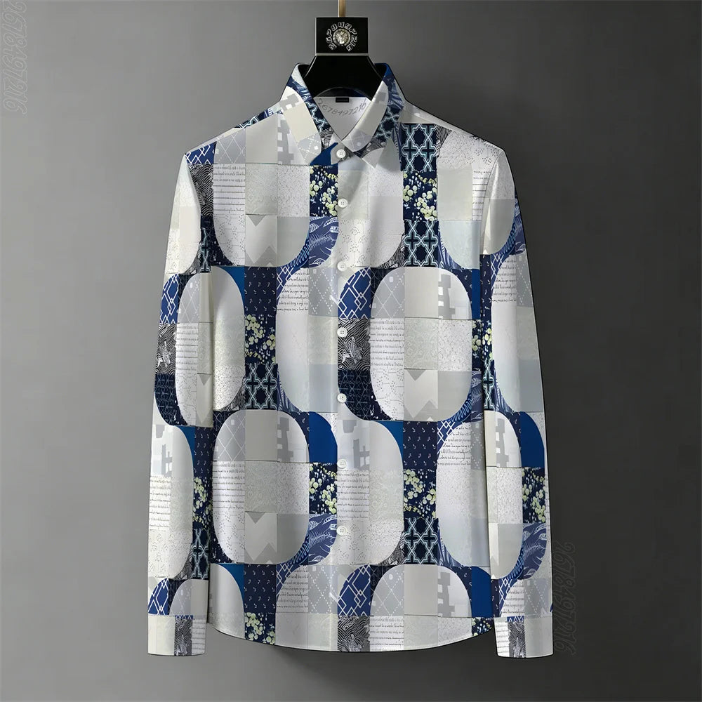 Men's Abstract Graffiti Print Casual Shirt