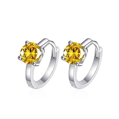 Moissanite Small Hoop Earrings Lab Diamond Hoop Huggies Earrings Sterling Silver Cartilage Earrings for Women Girls Teens